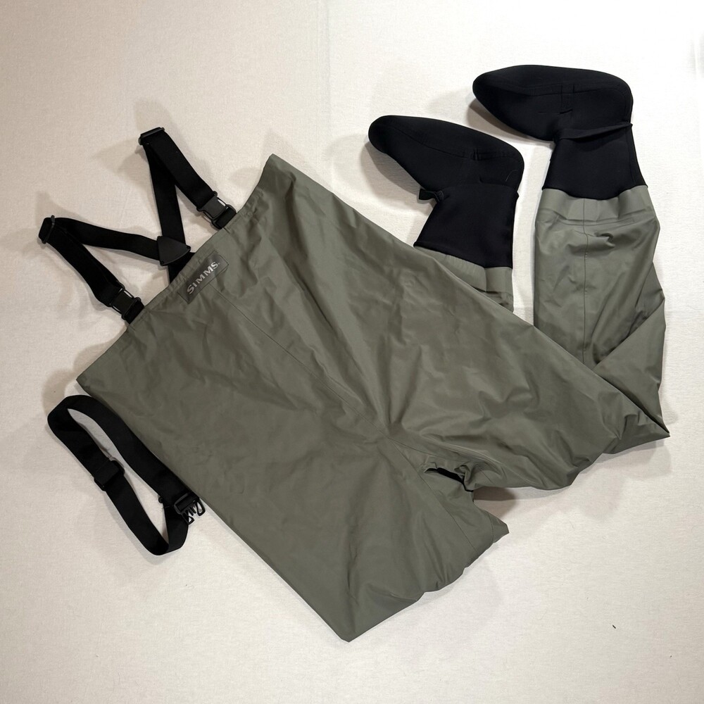 Simms Freestone Stockingfoot Fishing Waders Medium Grey Waterproof Bibs